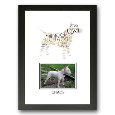Personalised English Bulll Terrier Word Art Gifts